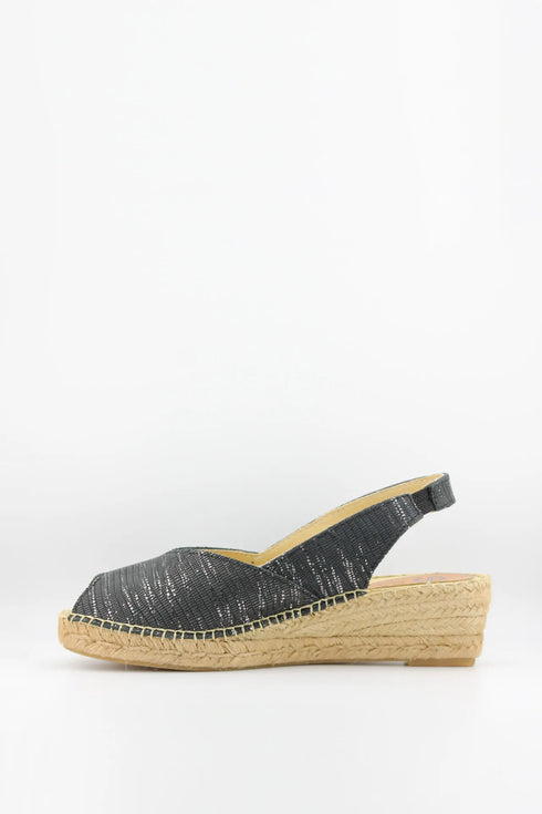 Salvi Calzados Woven Slingback Espadrille Wedge Sandals